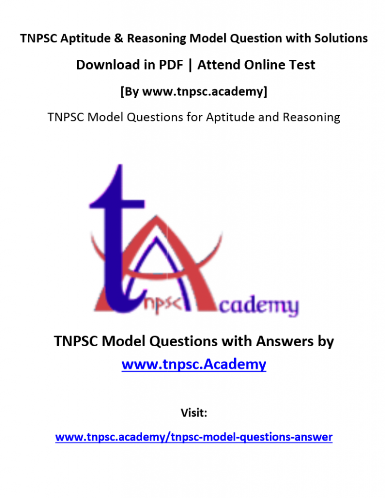tnpsc aptitude and mental ability model questions